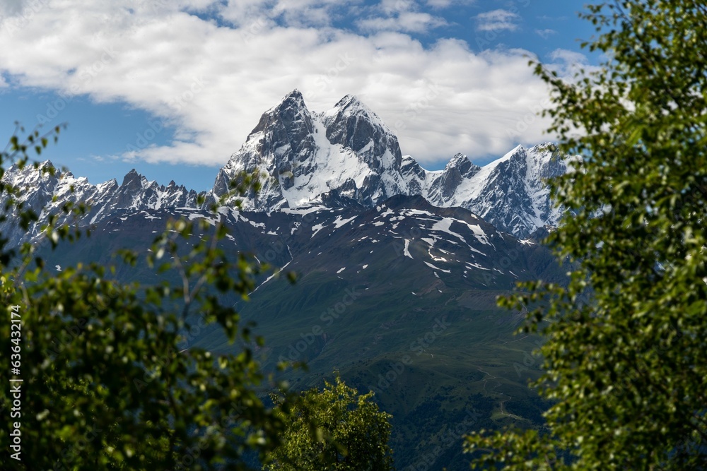 Idyllic landscape of a picturesque mountain range in Hatsvali, Georgia Idyllic landscape of a picturesque mountain range in Hatsvali, Georgia