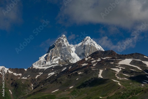 Scenic view of snow-capped mountains in Little Spring, Georgia