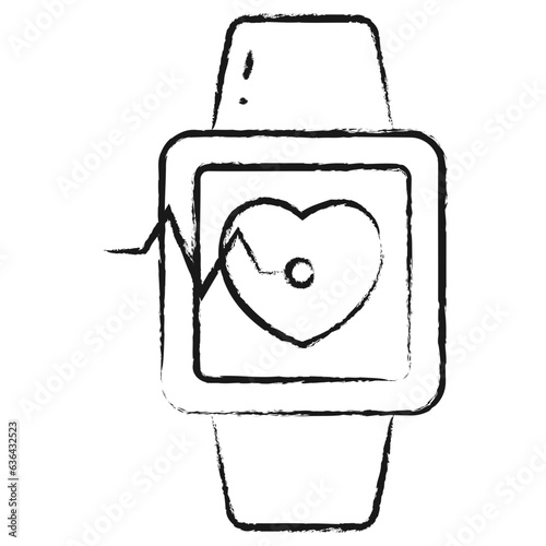 Hand drawn Smart watch icon