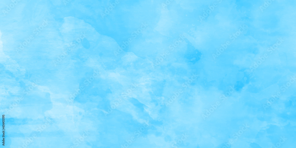 Bright painted sky blue watercolor background, Abstract blue sky with clouds, Light blue background with watercolor, Soft cloud in the sky background blue tone for wallpaper, graphics design.
