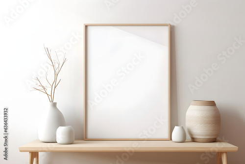 Serene Beauty: Contemporary Interior Mockup, generative ai