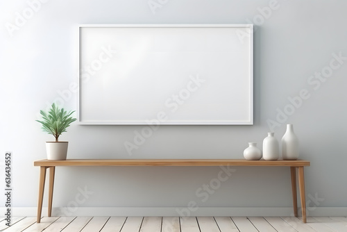 Framed Ambiance: Serene Gallery Mockup, generative ai