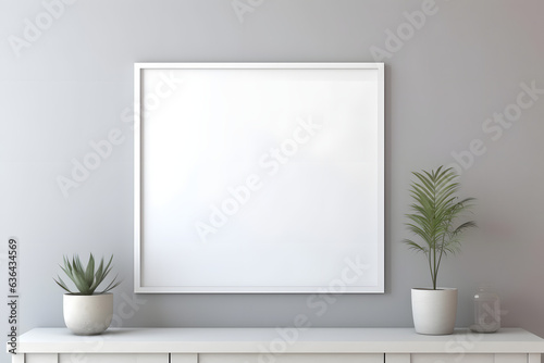 Artistic Illumination: Clean Interior Mockup, generative ai