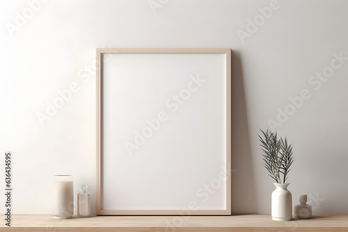 Subtle Elegance: Minimal Frame Ambiance Mockup, generative ai