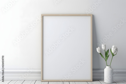 Framed Serenity: Subtle Interior Setting Mockup, generative ai