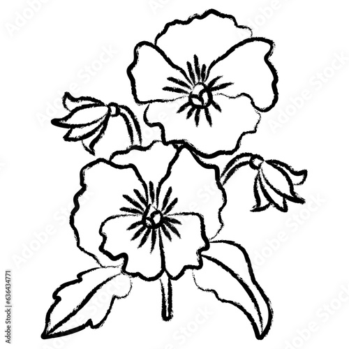 Hand drawn flower icon