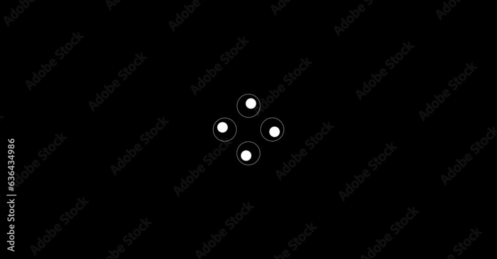 loading download progress dots motion graphics on black background with alpha loading download progress dots motion graphics on black background with alpha