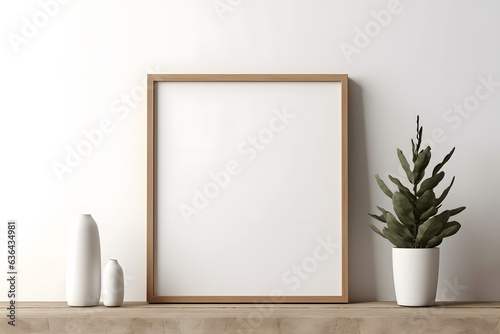 Minimalistic Elegance: Stylish Interior Mockup, generative ai