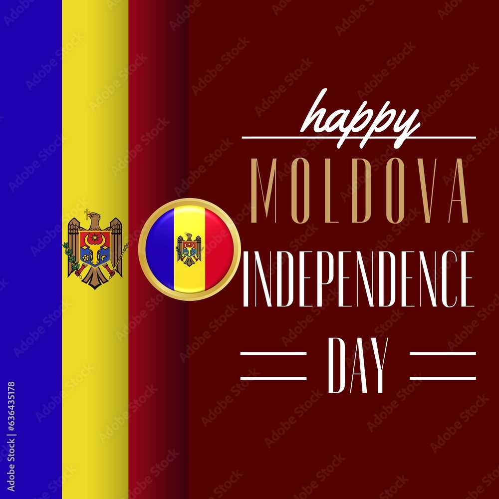 Fototapeta premium Premium Vector | Vector illustration for Moldova Independence Day