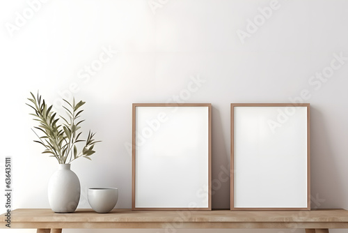 Elegance in Frames: Modern Interior Mockup, generative ai