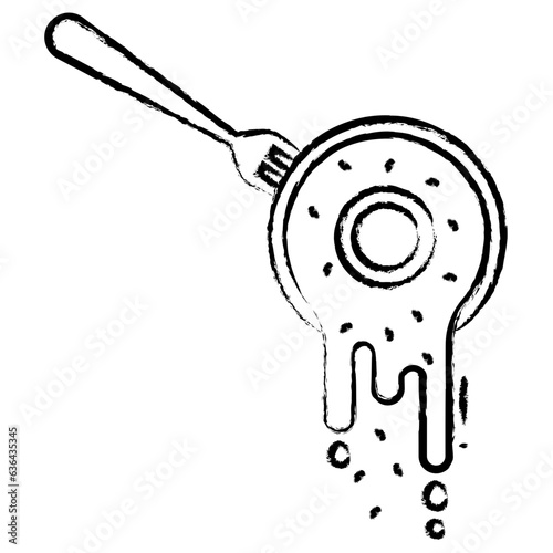 Hand drawn donut icon