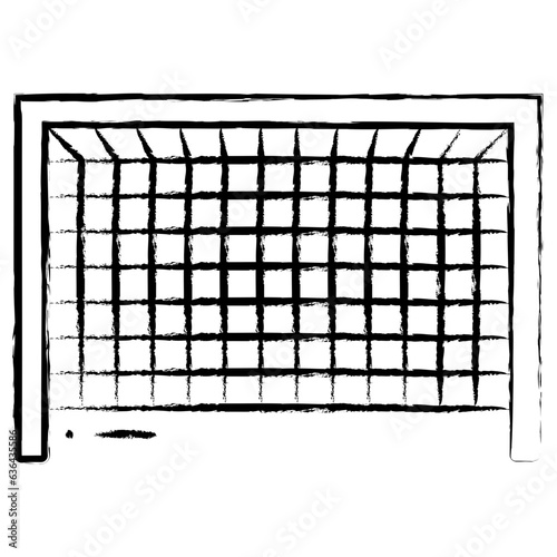Hand drawn football goal icon