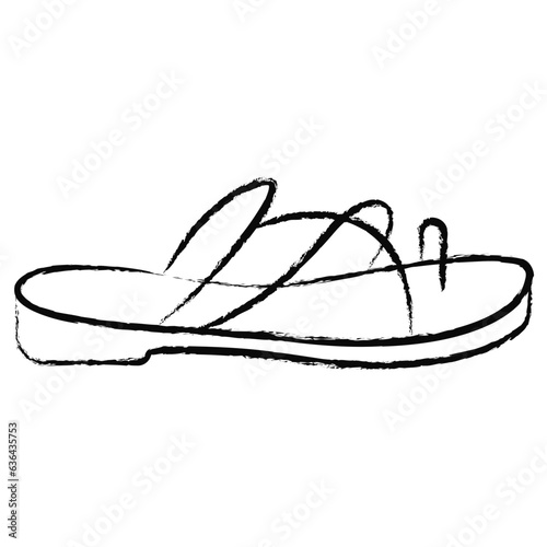 Hand drawn sandal icon