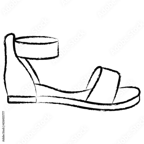 Hand drawn sandal icon
