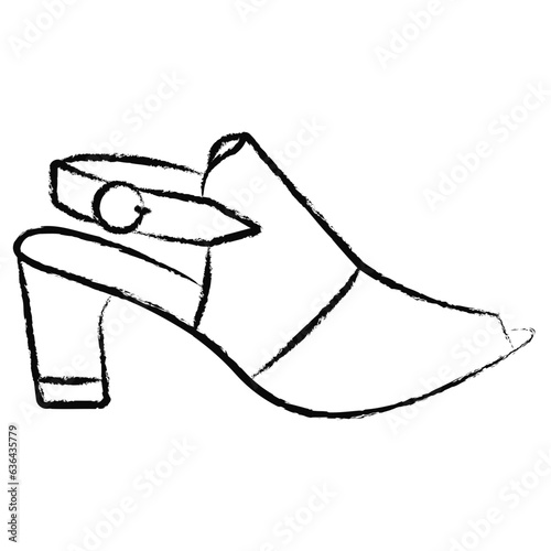 Hand drawn sandal icon