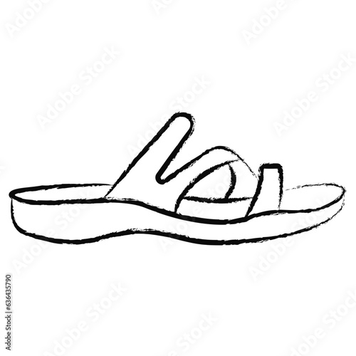 Hand drawn sandal icon