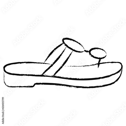 Hand drawn sandal icon