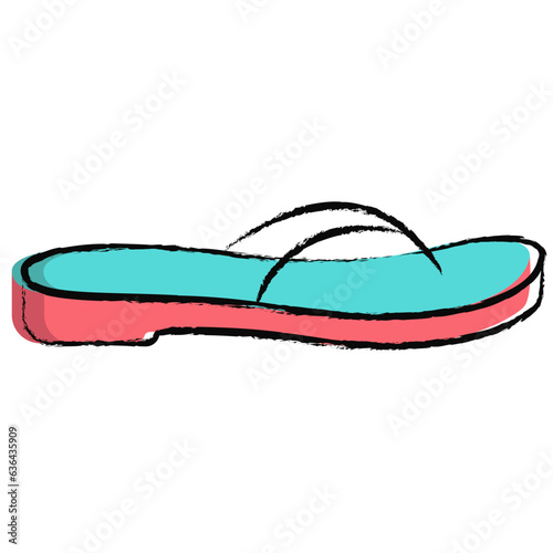 Hand drawn sandal icon