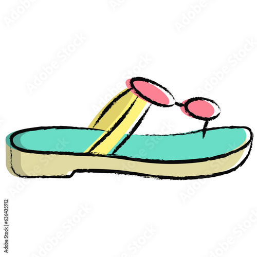 Hand drawn sandal icon