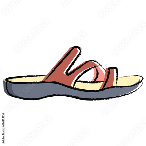 Hand drawn sandal icon