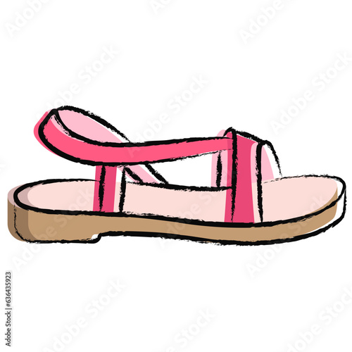 Hand drawn sandal icon
