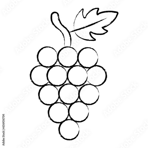 Hand drawn Grapes icon