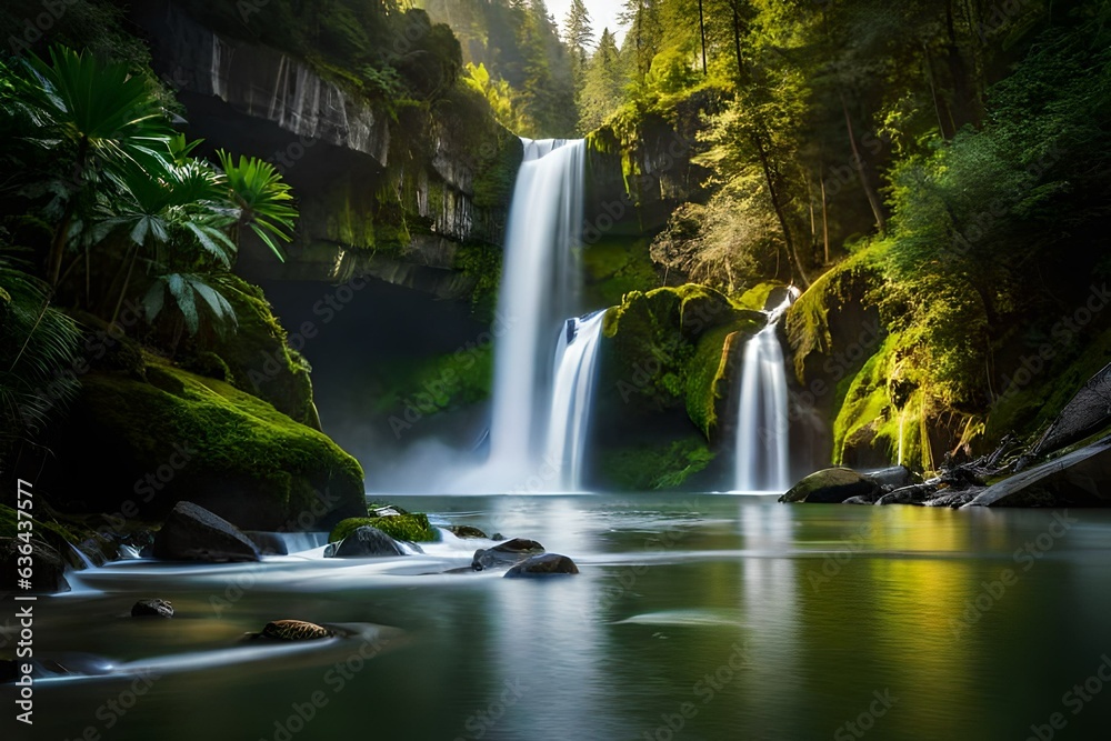 Obraz premium waterfall in the park