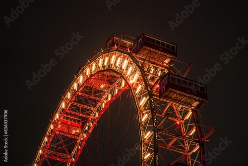 Photography a close up of a lit up ferris wheel at night