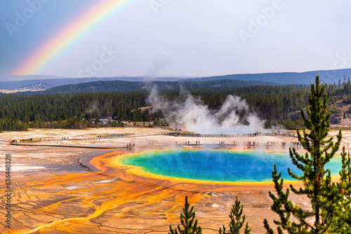 Grand Prismatic Spring, Midway Geyser Basin, Yellowstone National Park, USA photo