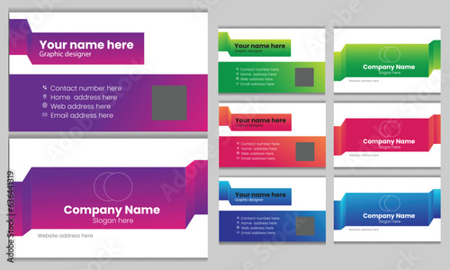 modern business card design . double sided business card design template and visiting card design Bundle design.