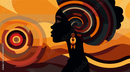 Empowered portrayal of an African woman.