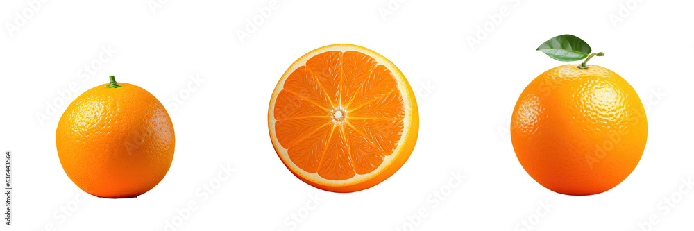 Orange standing alone against transparent background Orange standing alone against transparent background