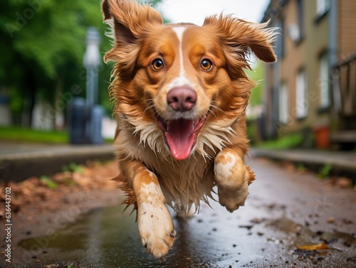 Happy adorable dog, generat...
