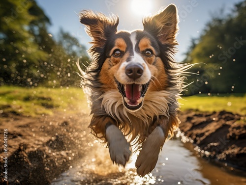 Happy adorable dog, generat...