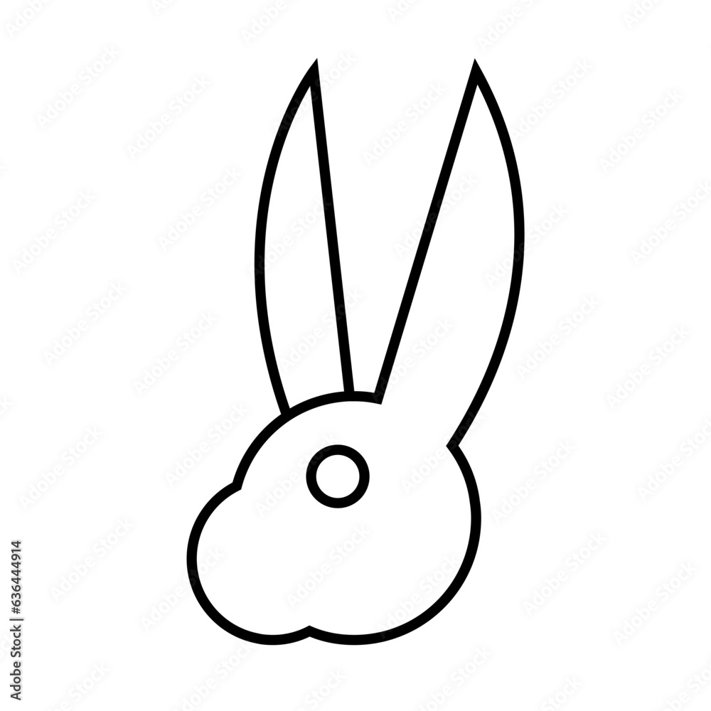 rabbit icon, sign, symbol in line style rabbit icon, sign, symbol in line style