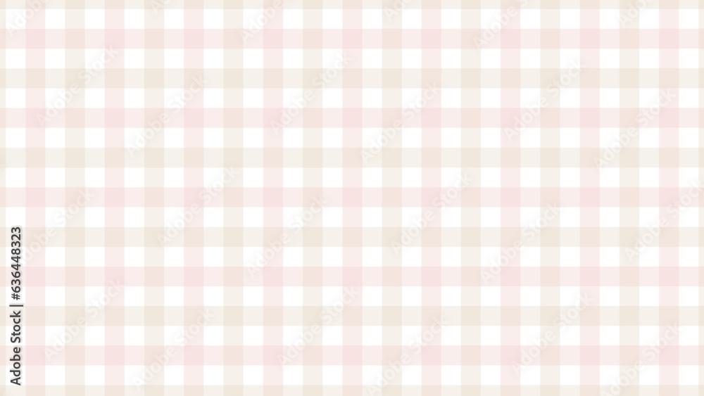 Beige and pink plaid fabric texture as a background Beige and pink plaid fabric texture as a background
