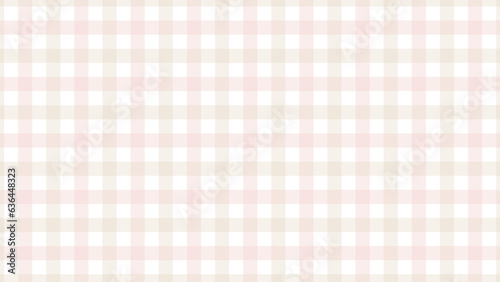 Beige and pink plaid fabric texture as a background