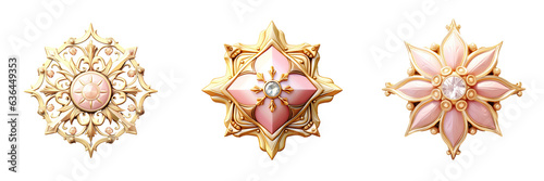 transparent background showcasing a solitary gold badge