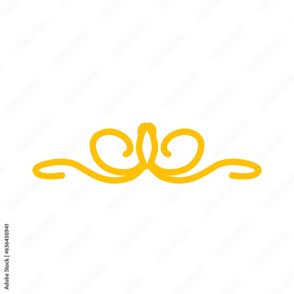 Gold Abstract Curly Devider Gold Abstract Curly Devider