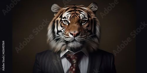 Animal in office suit photo