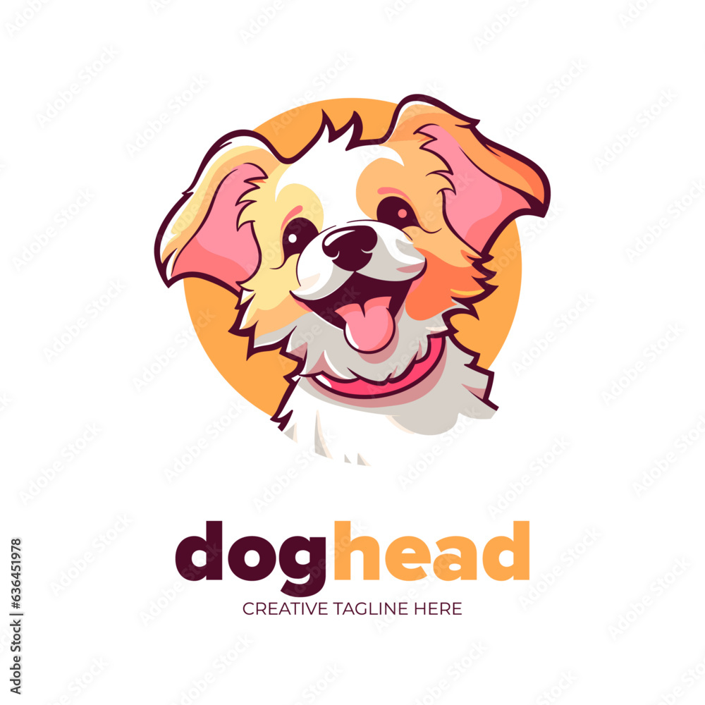 Modern Dog Head Logo Mascot: Vector Illustration Great for Logo, Icon, Design, Poster, Flyer, Pet Shop, and Veterinary