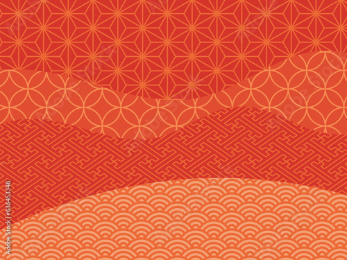 紅葉をイメージした和柄背景