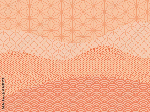 紅葉をイメージした薄い色の和柄背景
