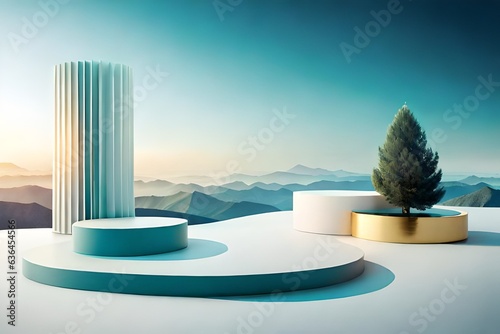 3d rendered illustration of a podium
