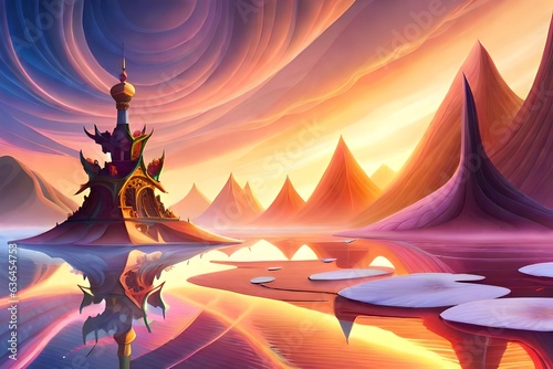 sunset in the mountains