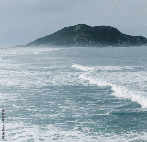 wave breaking on the beach Santinho beach in the city of Florianópolis Santa Catarina Brazil