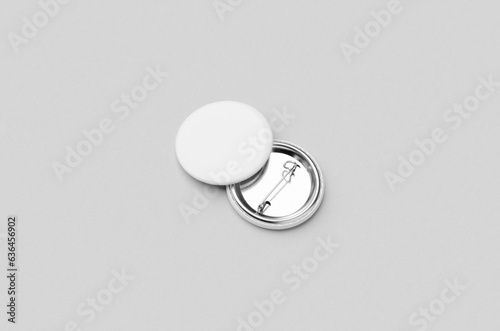 Pin button, badge mockup, medium size.