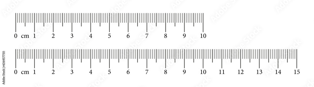 Collection measuring charts with 10,15 centimeters. Set of templates ...