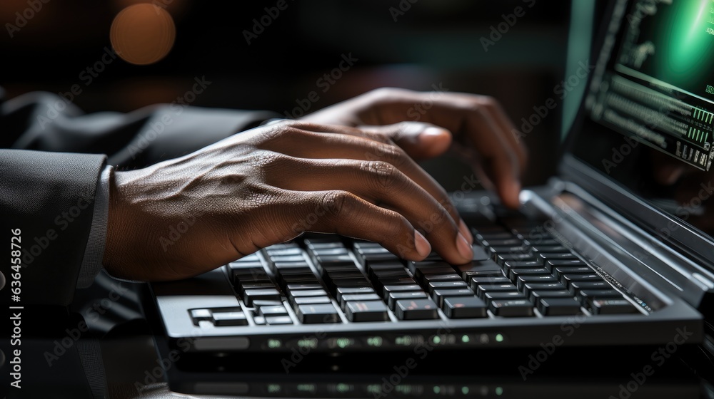 Close-up of hands typing on laptop keyboard Close-up of hands typing on laptop keyboard