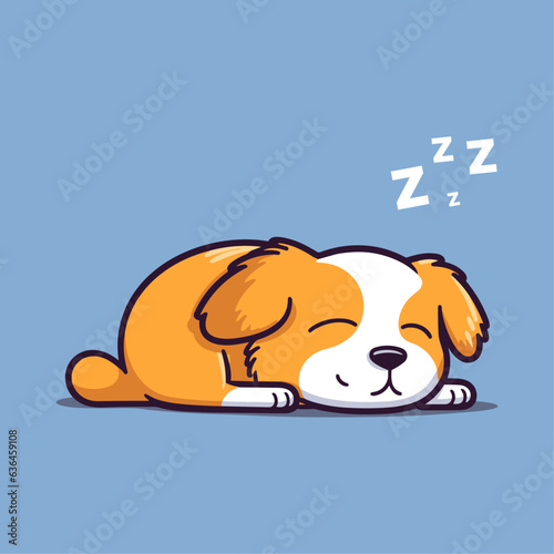 Logo, icon, design, poster, flyer, pet shop, veterinary – the versatile cute dog sleeping logo mascot, now in an illustration vector graphic cartoon